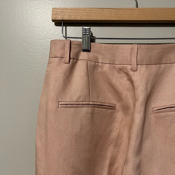 Frank And Oak High Waist Ankle Linen Blend Pant Cuffs - Picture 6 of 10